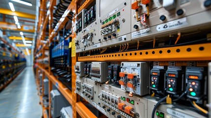 He is wearing a hard hat and he is focused on the tablet