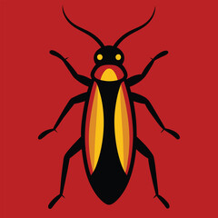 Solid color Click Beetle animal vector design