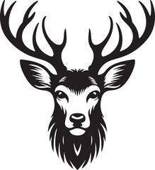 Naklejka premium deer head silhouette