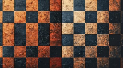 Fototapeta premium Illustration of half chessboard, half checkers board. Perfect for themes of strategic games and board game contrasts