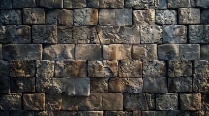 Fototapeta premium brick stone wall, symbolizes stagnation in business or some other problem, gray and dirty tones, vintage backdrop
