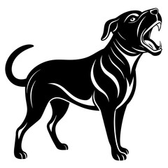 Dog screams icon silhouette vector illustration. 