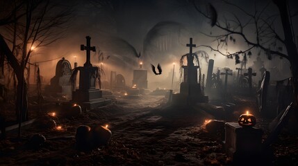 Halloween decoration featuring a haunted house