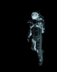 astronaut is checking the air