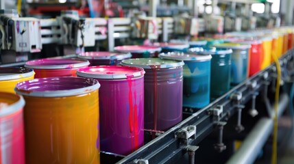 Automated color mixing system in production facility for precise paint tinting Mixing colorants according to specified instructions to achieve desired paint shade