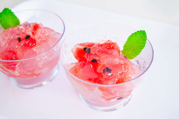 手作りスイカゼリー