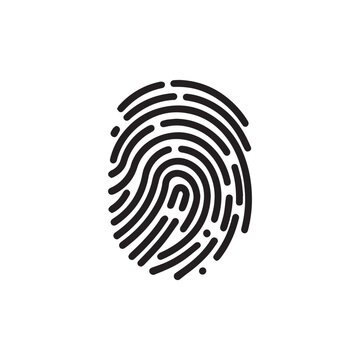 recommend clip art: finger print fingerprint lock secure security logo vector icon