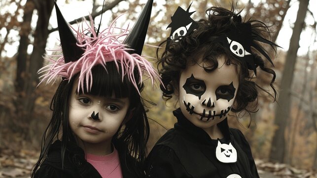 Halloweenthemed games like a scavenger hunt, fun and interactive, Energetic, Lively, Photography, promoting group activities