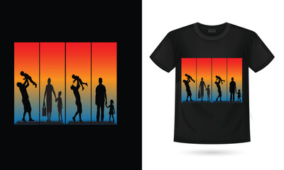 Father's day T- shirt and Father's Day poster or banner template and background. Greetings and presents for Father's Day in flat lay styling. Promotion and shopping template for love dad. Black