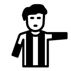 Referee icon solid style
