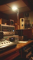 Fototapeta premium radio station room