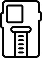 Simplified black line drawing of a gas pump, ideal for icon or infographic use