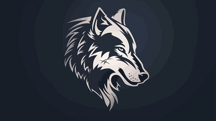 Type letter wolf logo. Letter design vector with wolf head and wolf scars on type text