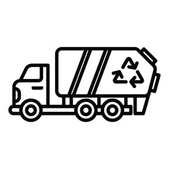 Garbage truck icon vector design template