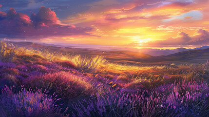 Beautiful wild flowers chamomile, purple wild peas, butterfly flower background design.