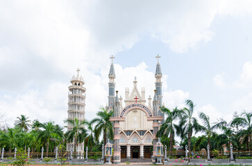 Obraz premium Our Lady of Fatima Church - Perampalli, Udupi, India