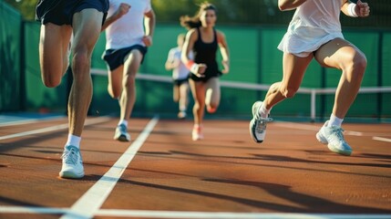 Sharp focus captures the intensity of a tennis match in UHD 4K resolution.