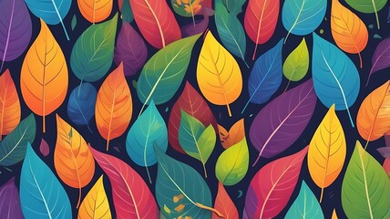 colorful leaf seamless abstract background