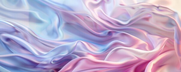 Obraz premium Soft pastel-colored silk fabric waves