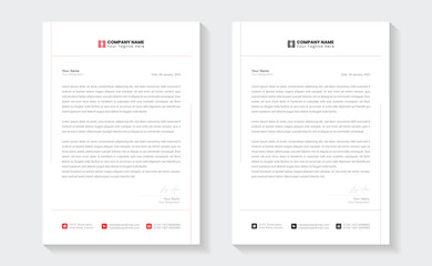 Modern Creative Clean business style letterhead bundle of your corporate design. Set to print. modern business letterhead in abstract design. Elegant template design in minimalist, print ready A4
