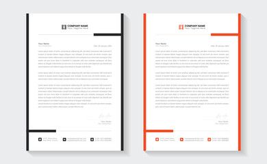 Modern Creative Clean business style letterhead bundle of your corporate design. Set to print. modern business letterhead in abstract design. Elegant template design in minimalist, print ready A4