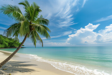 Obraz premium beach with palm trees