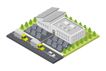 Solar cell energy isometric