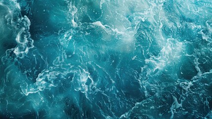 Obraz premium Texture of ocean water in a blue hue