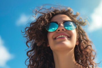 portrait of a girl with sunglasses