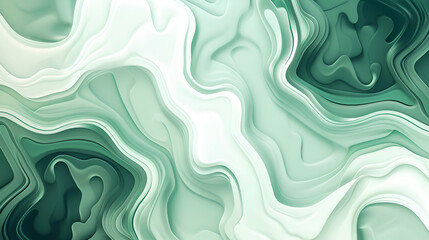 Obraz premium Abstract background of soft green color of different shades with swirling shapes