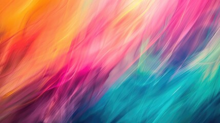 Abstract background with blurry blue green pink maroon orange red yellow and violet hues