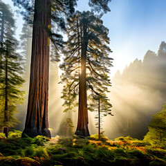 Sunny day in the forest