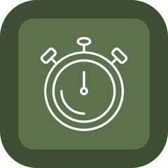 Efficiency Measure Line Green Box Icon