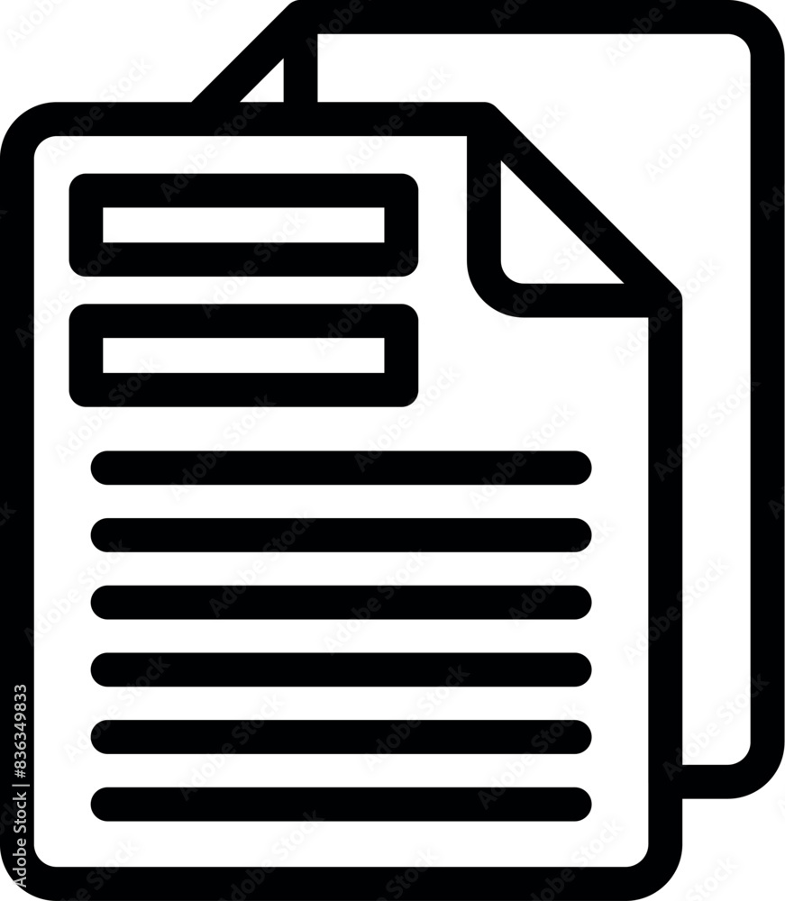 Poster stylized vector icon of documents, perfect for web and print design