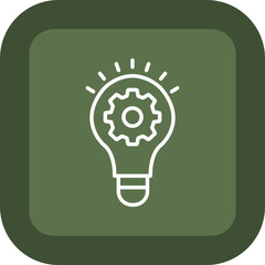 Solution Line Green Box Icon