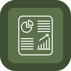 Infographics Line Green Box Icon