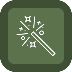 Magic Word Line Green Box Icon