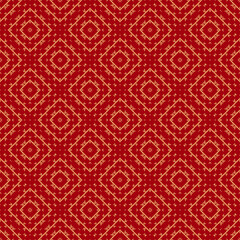 Fabric ikat ethnic seamless pattern design. Geometric ethnic traditional design for background, wallpaper, carpet, clothing, batik, textile, embroidery, sarong