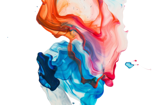 Dynamic Abstract Composition Isolated on Transparent Background