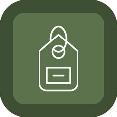 Tag Line Green Box Icon