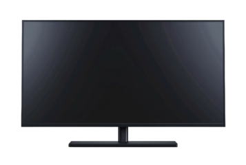 Black LCD monitor isolated on white background