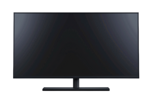 Black LCD monitor isolated on white background