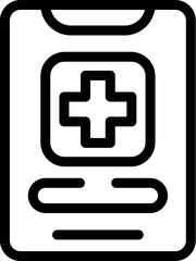 Obraz premium Healthcare concept, black and white medical prescription icon illustration in minimalist flat design, suitable for web, application, and interface.Editable, scalable, and printable vector graphic