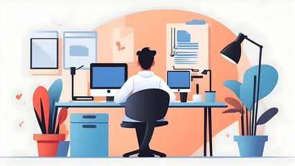 person working on computer