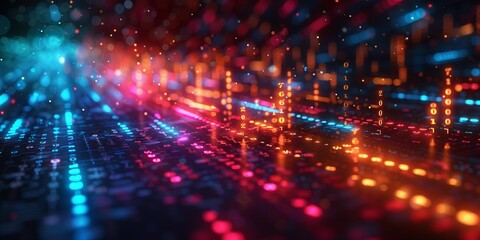 Obraz premium Energetic Currency Symbol Connections, generative ai