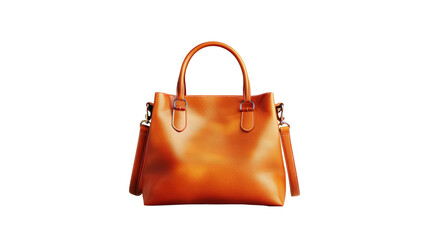 Orange leather handbag