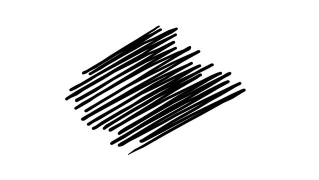 Hand drawn scribble doodle pen marker effect, black on white background