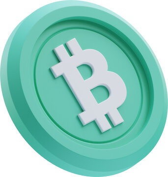 PNG 3D Bitcoin Cash Cryptocurrency icon isolated on a white background