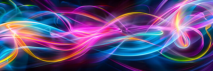 Fototapeta premium A vibrant background with multicolored lights