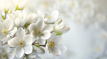 Close-up of white flowers with a soft, blurred background
